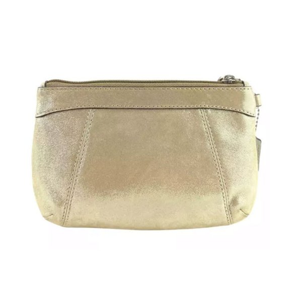 Coach Gold Leather Pleated Wristlet - Picture 3 of 11